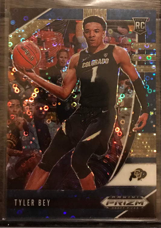 2020-21 Panini Prizm blue disco fast break Tyler Bey rookie rc #35 160/175