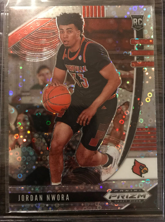 2020-21 Panini Prizm silver disco fast break Jordan Nwora rookie rc #38