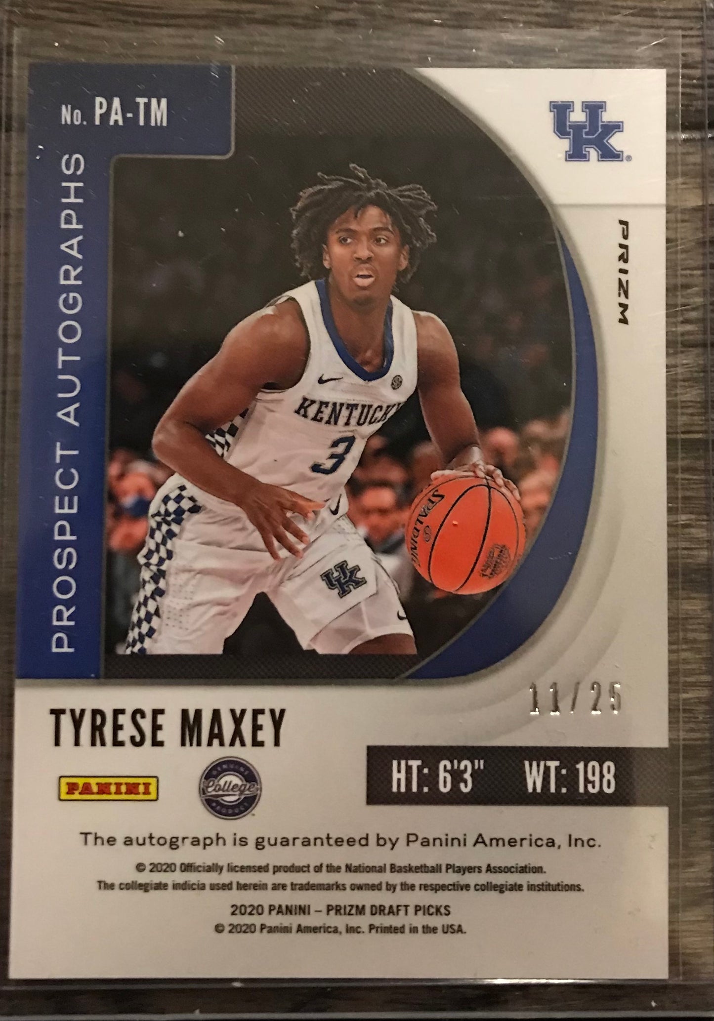 2020-21 Panini Prizm pink disco fast break Tyrese Maxey auto 11/25 rookie rc PA-TM
