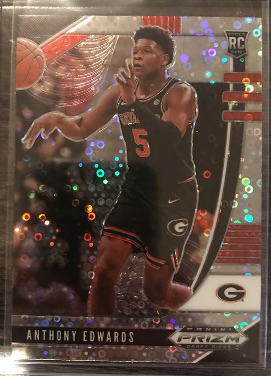 2020-21 Panini Prizm silver disco fast break Anthony Edwards rookie rc #41