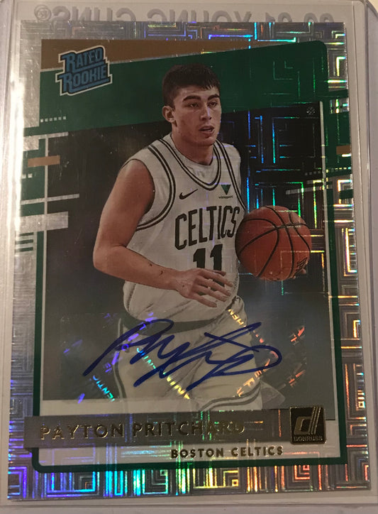 2020-21 Panini Donruss Rated Rookie RC Choice Silver Mojo Payton Pritchard SP auto