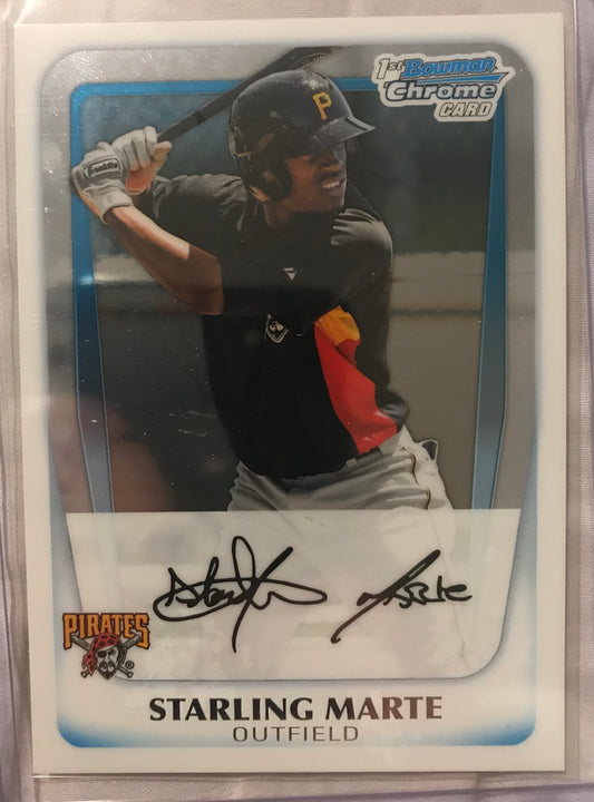 2011 Bowman Chrome prospect Starling Marte rookie rc BCP178