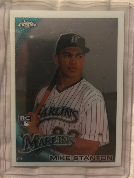 Giancarlo Mike Stanton 2010 Topps Chrome rookie card RC #190 Marlins Yankees