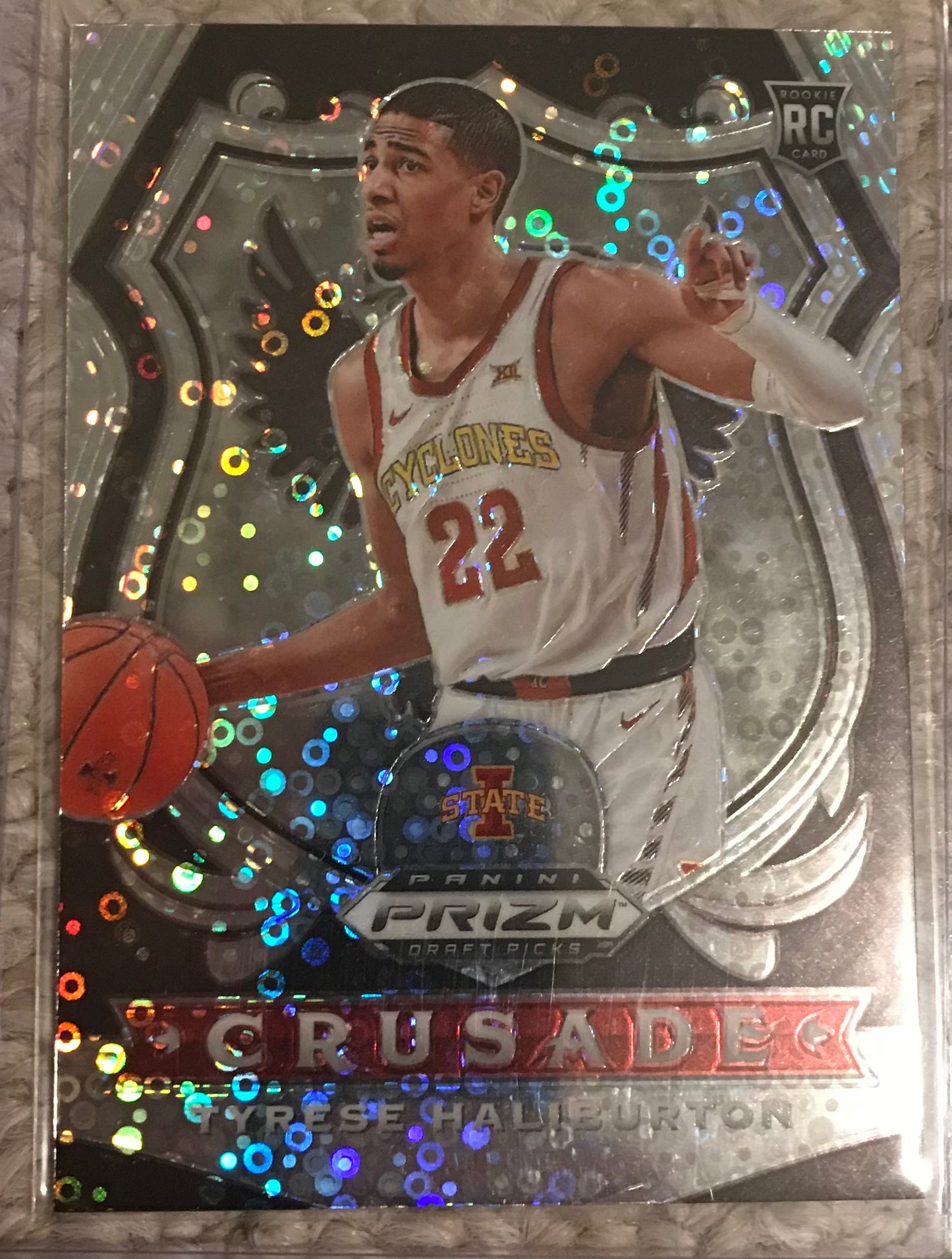 2020-21 Panini Prizm silver disco fast break Tyrese Haliburton rookie rc #90