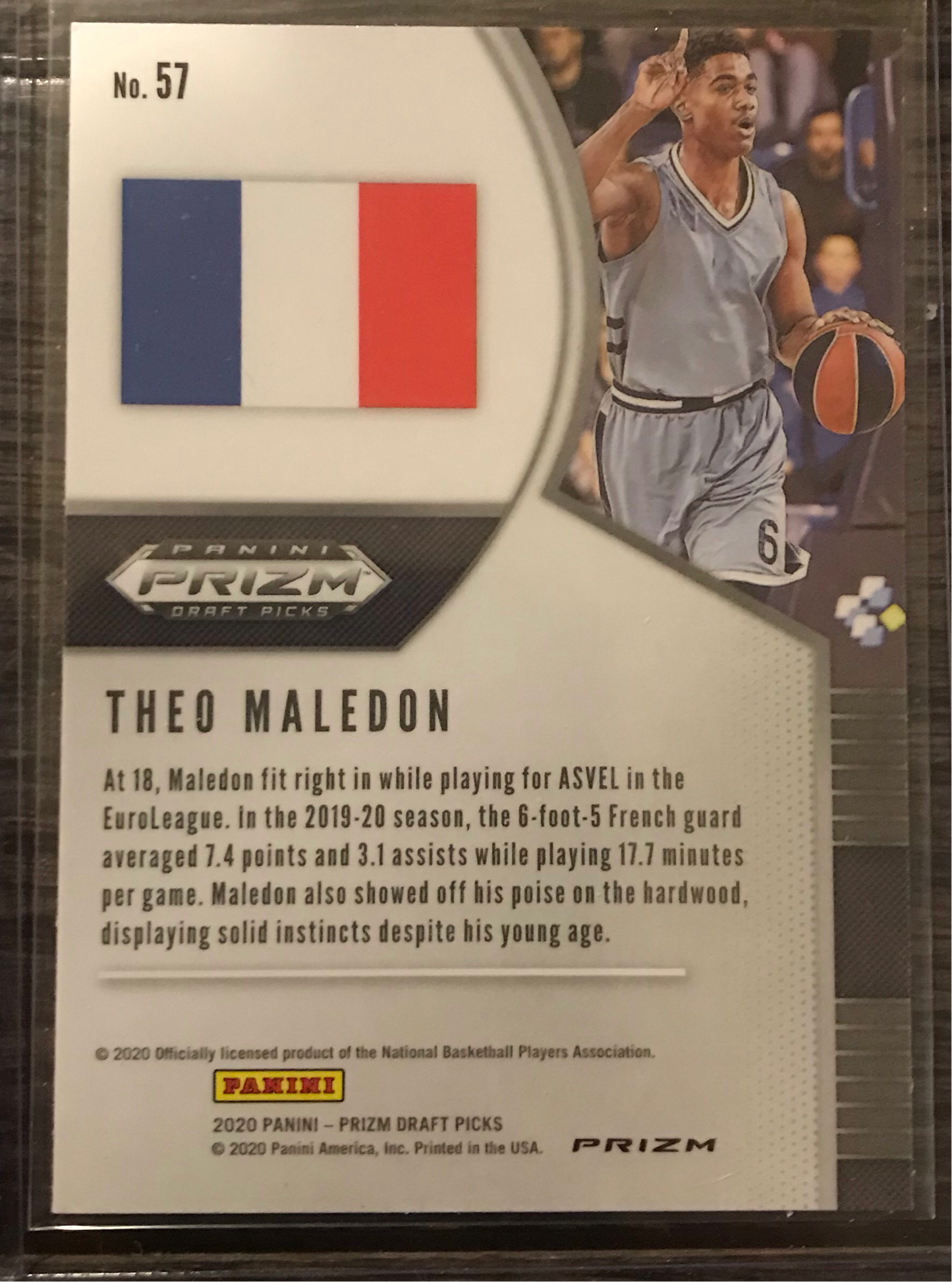2020-21 Panini Prizm silver Prizm Theo Maledon #57 rookie rc