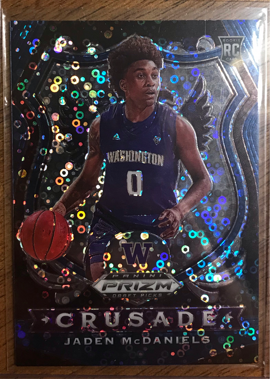 2020-21 Panini Prizm blue disco fast break Jaden Mcdaniels rookie rc #91 41/175