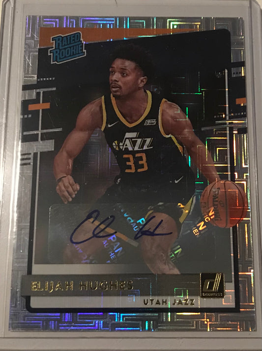 2020-21 Donruss ELIJAH HUGHES Choice Rated Rookie rc Auto Infinite #246