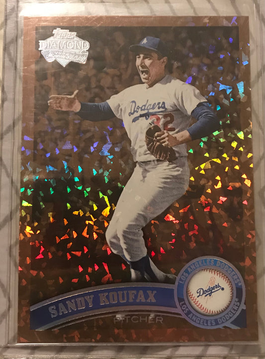 2011 Topps Update Diamond anniversary cognac parallel Sandy Koufax US140