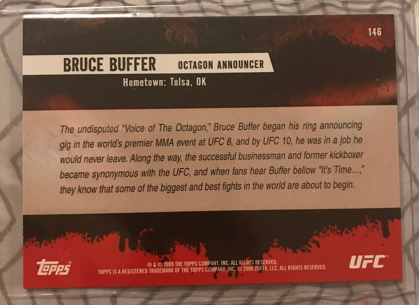 Topps UFC 2009 Round 2- Bruce Buffer #146