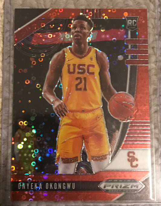 2020-21 Panini Prizm red disco fast break Onyeka Okongwu rookie rc #5 27/125
