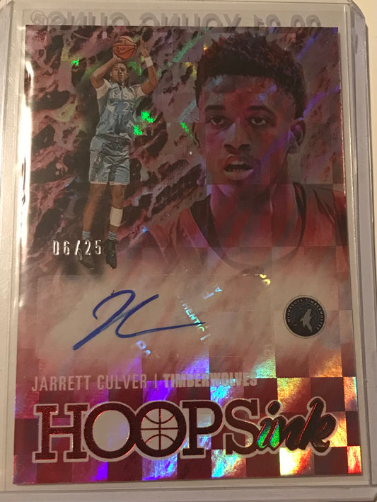 2020-21 JARRETT CULVER 06/25 AUTO PANINI HOOPS INK AUTOGRAPHS