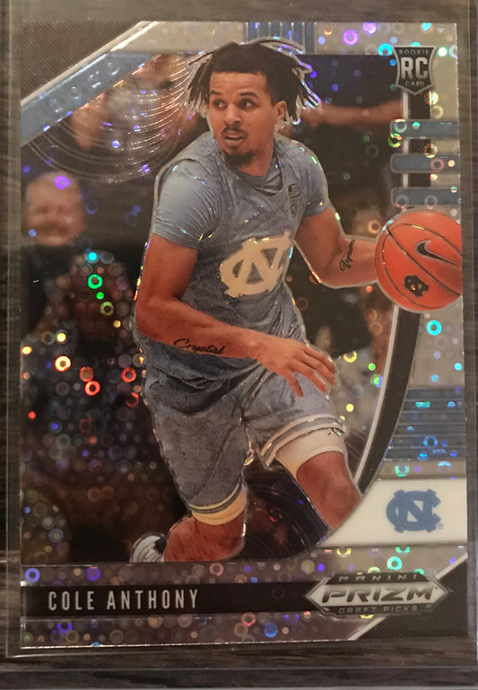 2020-21 Panini Prizm silver disco fast break Cole Anthony rookie rc #9