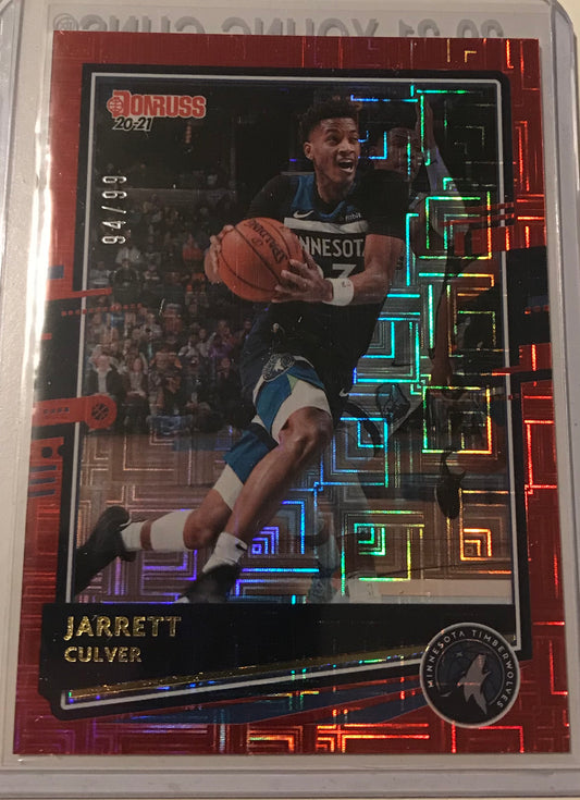 2020-21 Panini Donruss Red Mojo prizm SP Jarrett Culver 94/99 #52