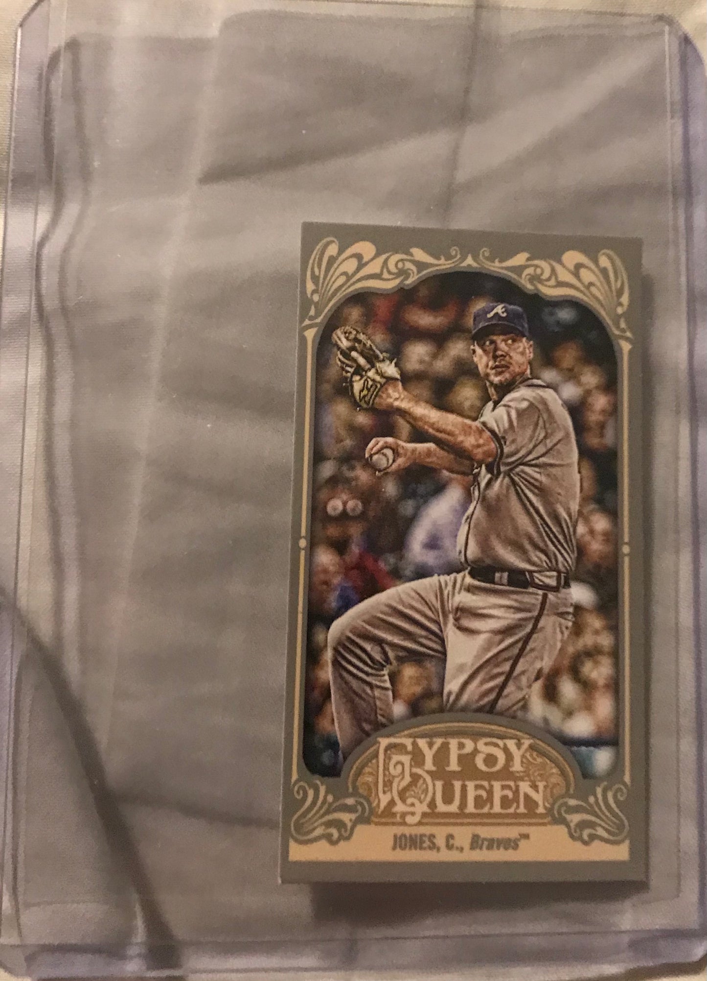 2012 Topps Gypsy Queen Mini Straight Cut Chipper Jones #20 sp