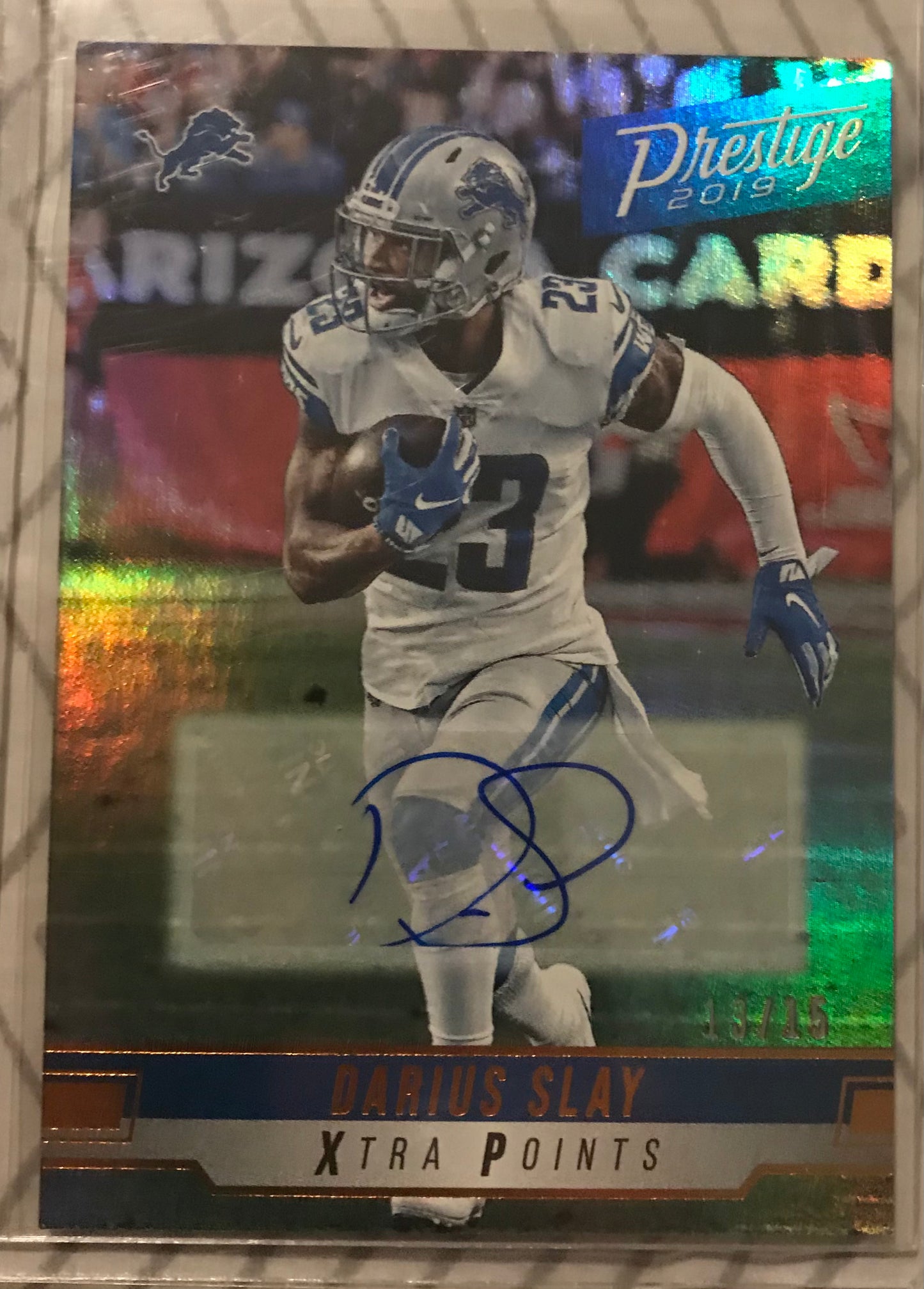 2019 Panini Prestige Darius Slay auto Xtra Points 13/15 Detroit lions