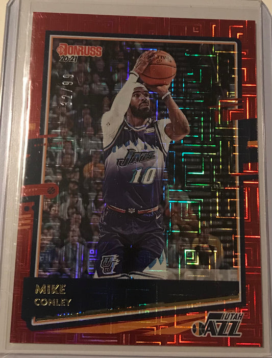 2020-21 Panini Donruss Red Mojo prizm SP Mike Conley 32/99 #129