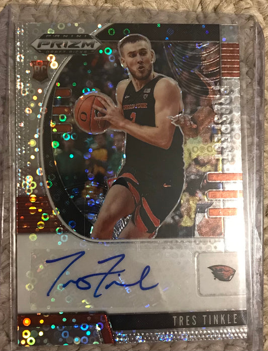 2020-21 Panini Prizm silver disco fast break Tres Tinkle auto autograph rookie rc PA-TT