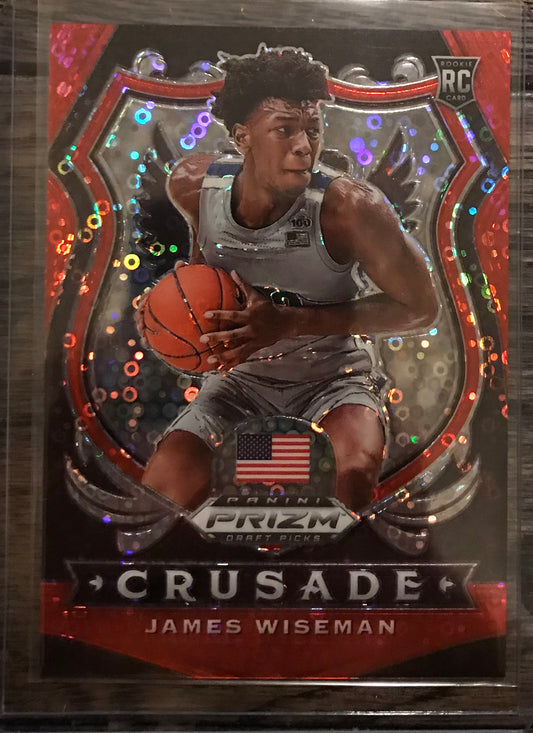 2020-21 Panini Prizm red disco fast break James Wiseman rookie rc #82 18/125