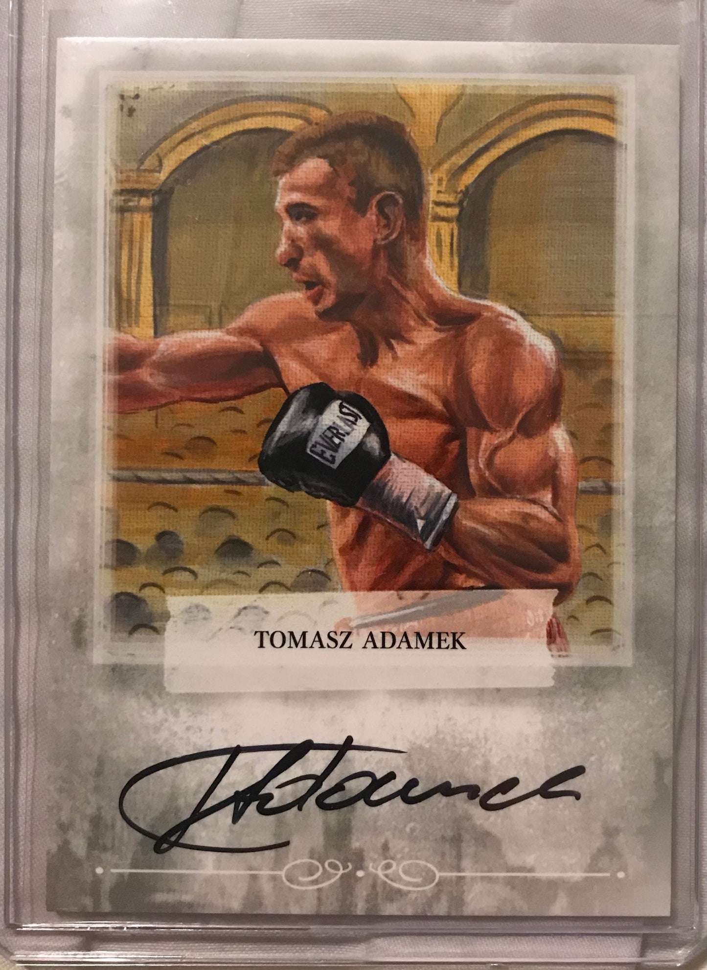 Ringside boxing round 2 Tomasz Adamek A-TA1 auto /100