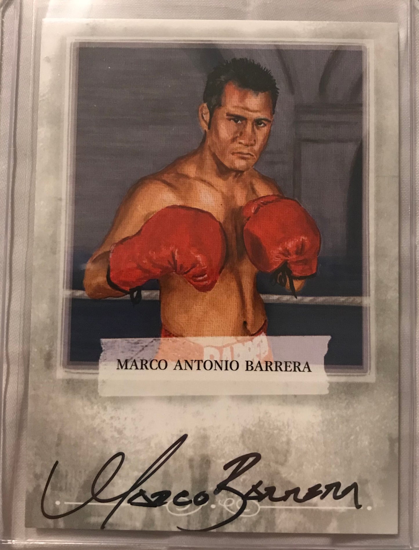 Ringside boxing round 2 Marco Antonio Barrera A-MAB1 auto /100