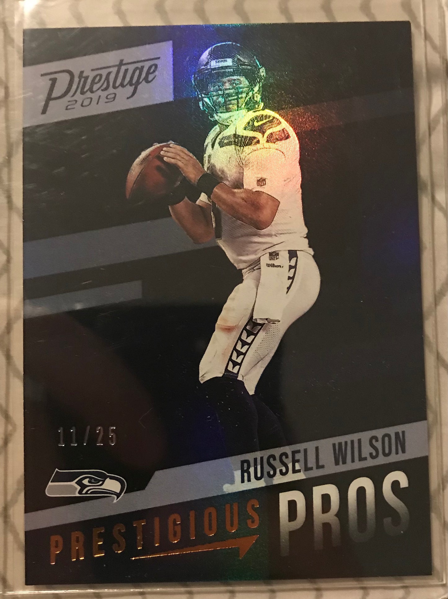 2019 Panini Prestige Prestigious Pros Xtra Points Bronze 11/25 Russell Wilson