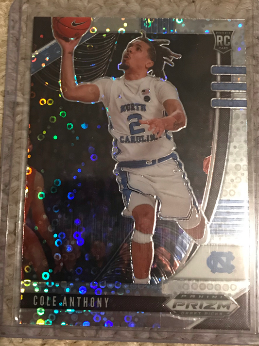2020-21 Panini Prizm silver disco fast break Cole Anthony rookie rc #49