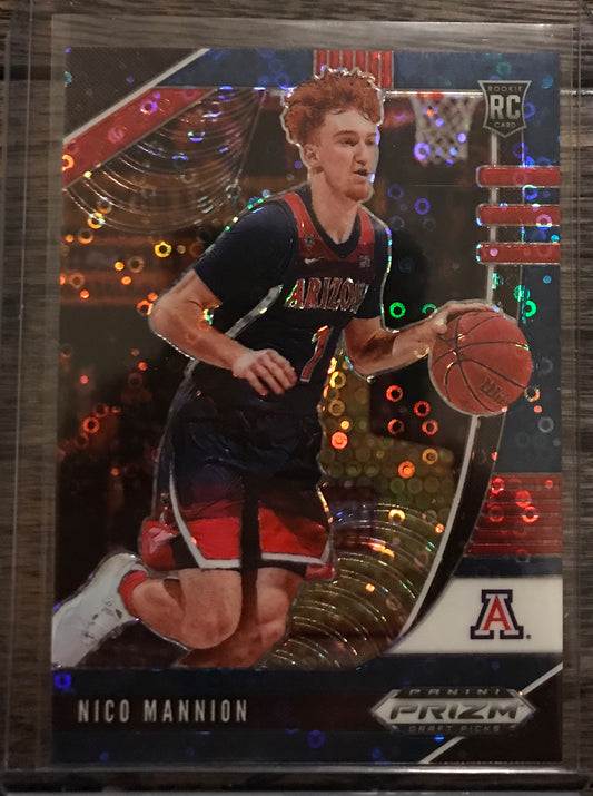 2020-21 Panini Prizm blue disco fast break Nico Mannion rookie rc #18 10/175