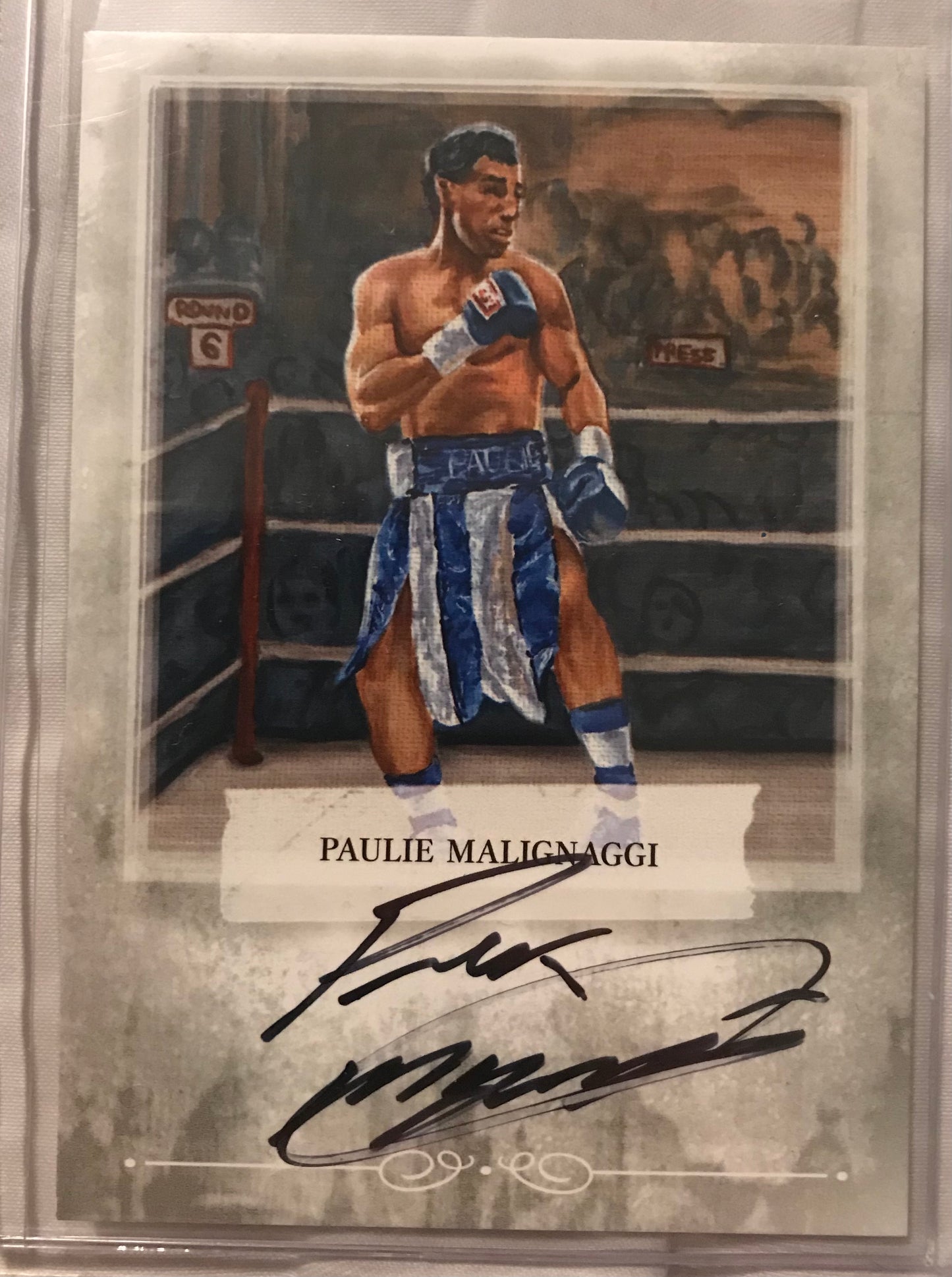Ringside boxing round 2 Paulie Malignaggi A-PM2 auto /100