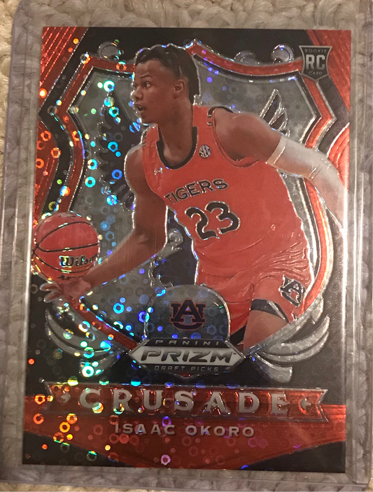 2020-21 Panini Prizm red disco fast break Isaac Okoro rookie rc #84 109/125 crusade