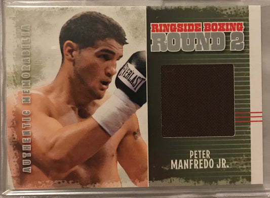 Ringside boxing round 2 Peter Manfredo Jr trunks relic AM-37 /78