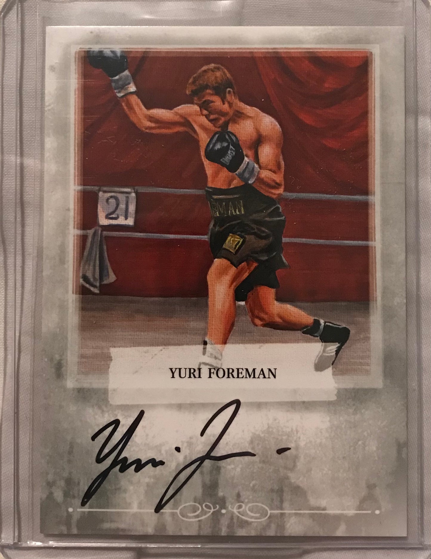 Ringside boxing round 2 Yuri Foreman A-YF2 auto /100