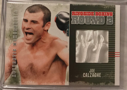 Ringside boxing round 2 Joe Calzaghe trunks relic AM-32 /78