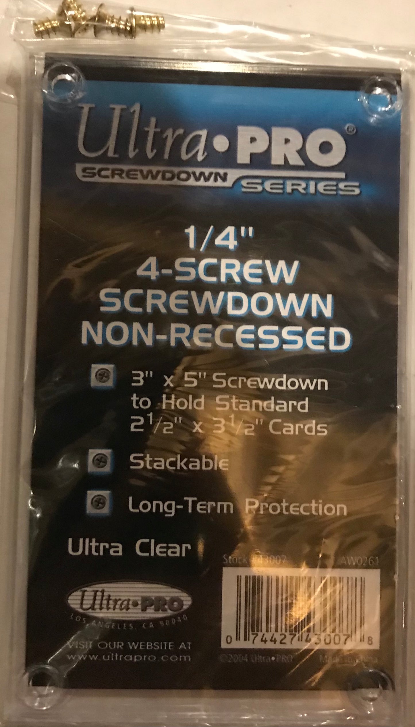 1/4 inch 4 screw screwdown ultra pro card holder