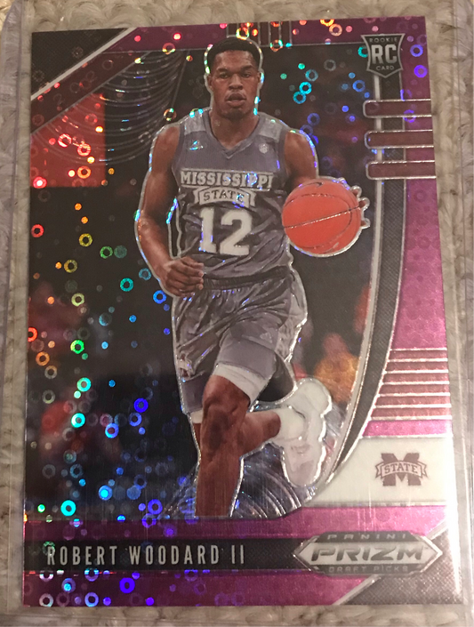 2020-21 Panini Prizm purple disco fast break Robert Woodard II rookie rc #23 9/49