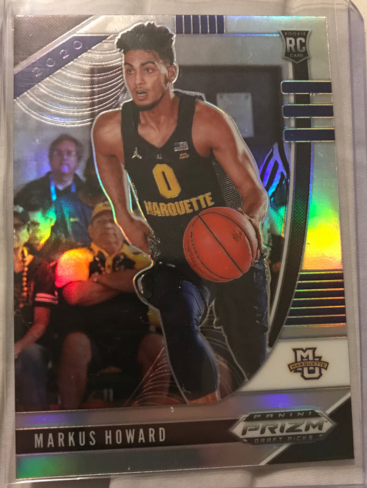 2020-21 Panini Prizm silver Markus Howard rookie rc #80
