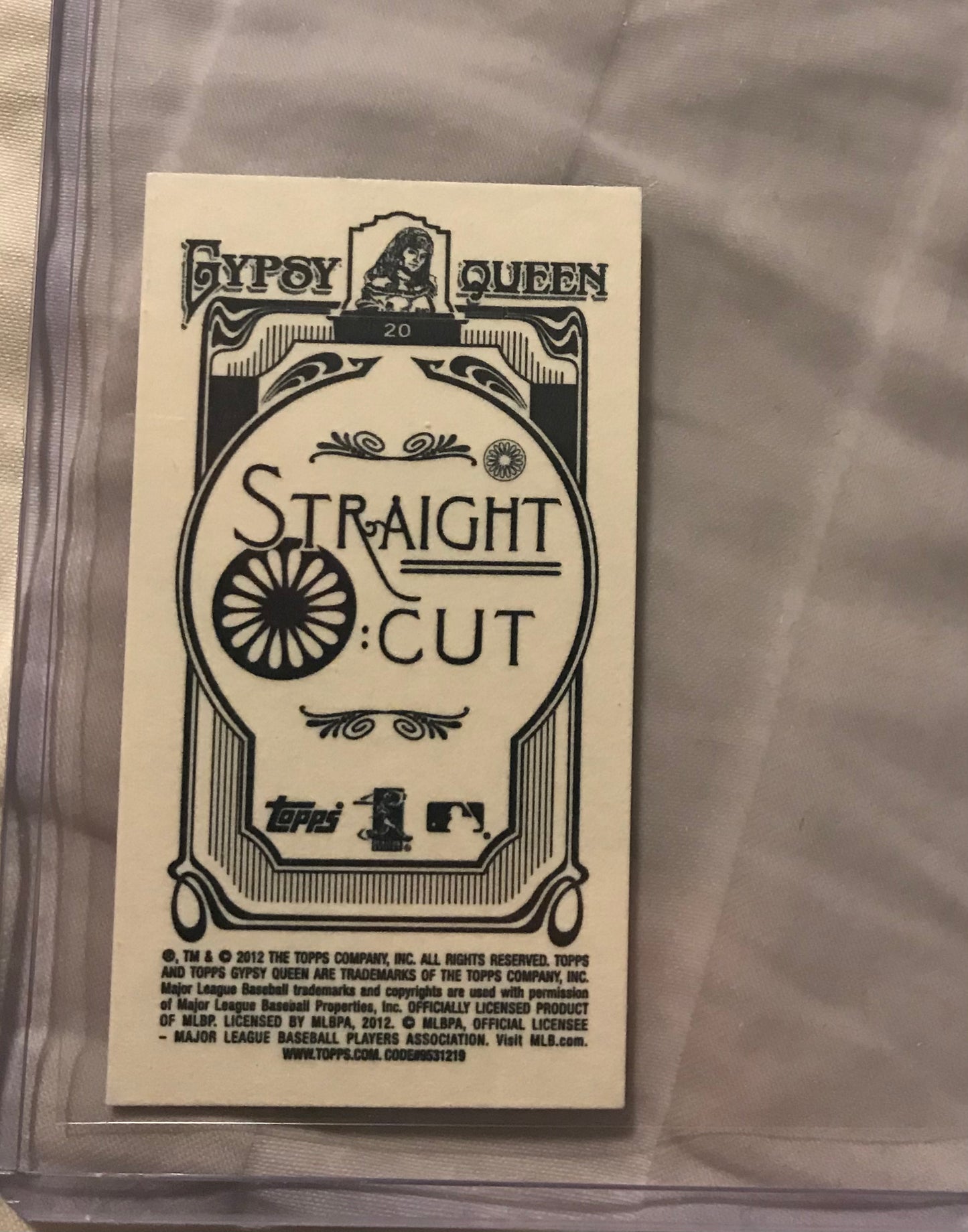 2012 Topps Gypsy Queen Mini Straight Cut Chipper Jones #20 sp