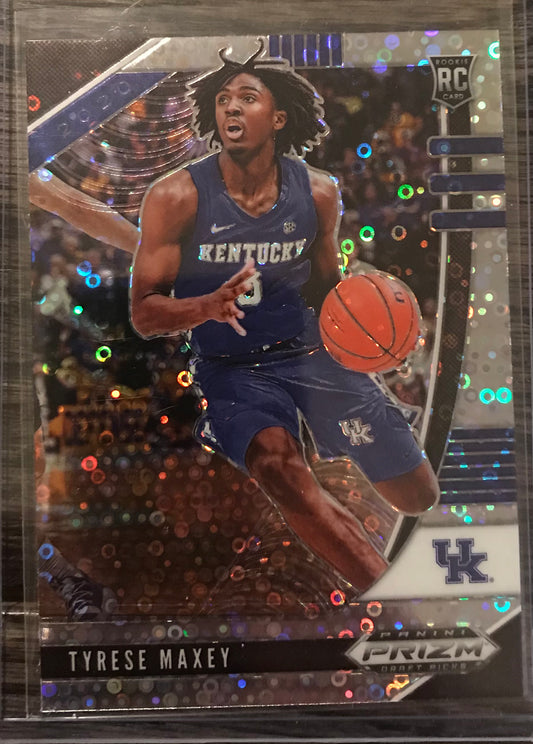 2020-21 Panini Prizm silver disco fast break Tyrese Maxey rookie rc #54