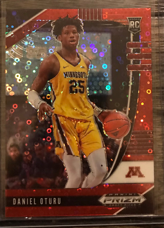 2020-21 Panini Prizm red disco fast break Daniel Oturu rookie rc #73 38/125