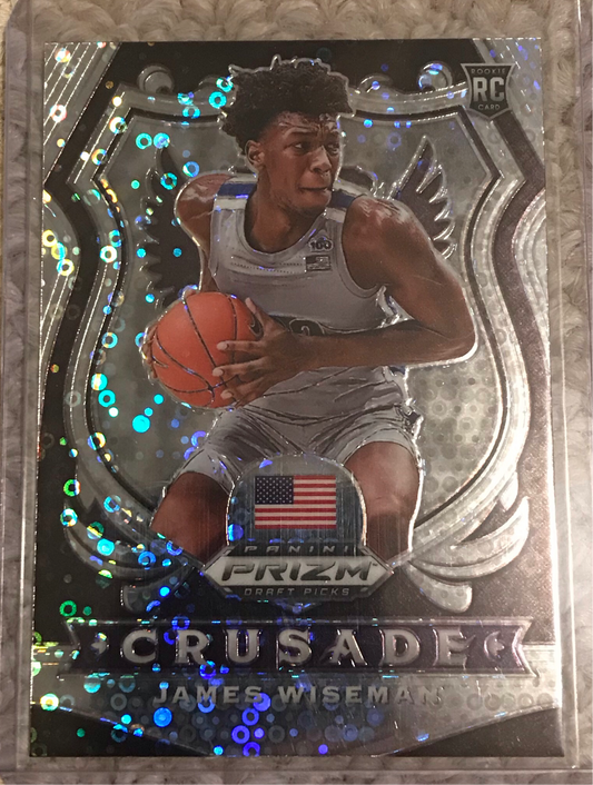 2020-21 Panini Prizm silver disco fast break James Wiseman rookie rc #82 crusade