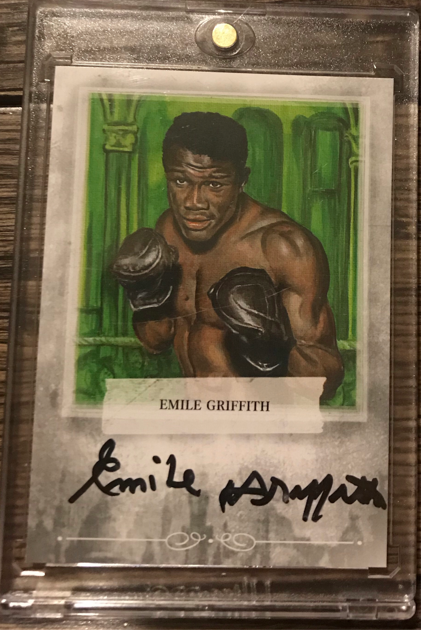 2010 Ringside Boxing Round 1 Emile Griffith Autograph A-EG2 silver version 1 of 90