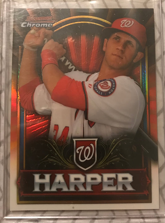 2011 Bowman Chrome Bryce Harper Retail Exclusive Rookie RC Refractor BCE1