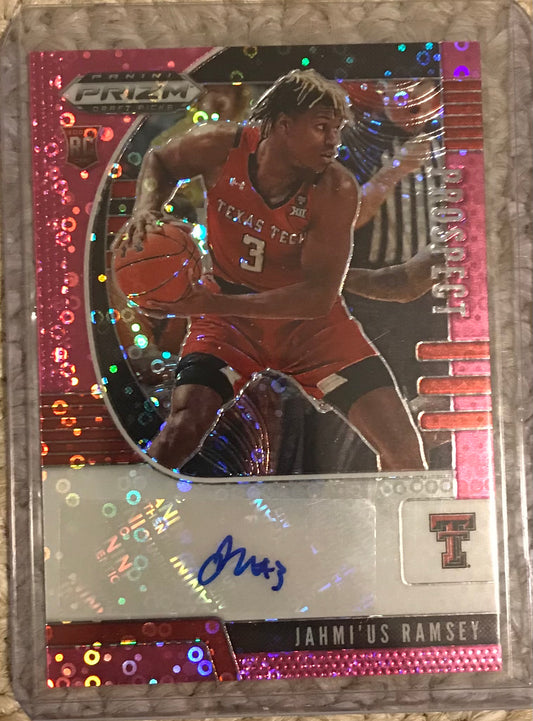 2020-21 Panini Prizm pink disco fast break Jahmi’us Ramsey auto 12/25 rookie rc PA-JR