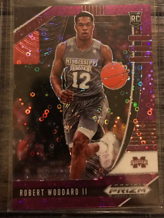 2020-21 Panini Prizm purple disco fast break Robert Woodard II rookie rc #23 1/49