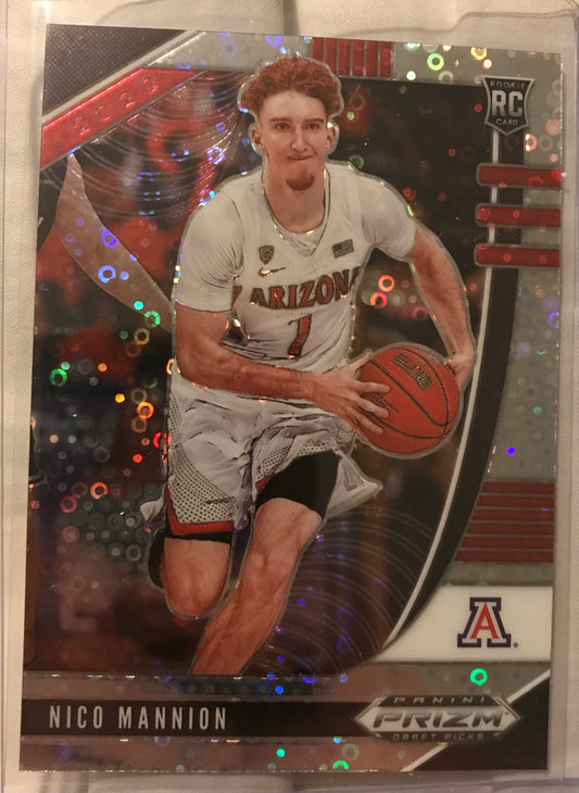 2020-21 Panini Prizm silver disco fast break Nico Mannion rookie rc #58