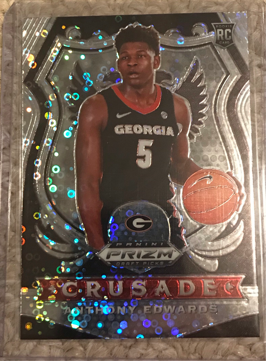 2020-21 Panini Prizm silver disco fast break Anthony Edwards rookie rc #81 crusade