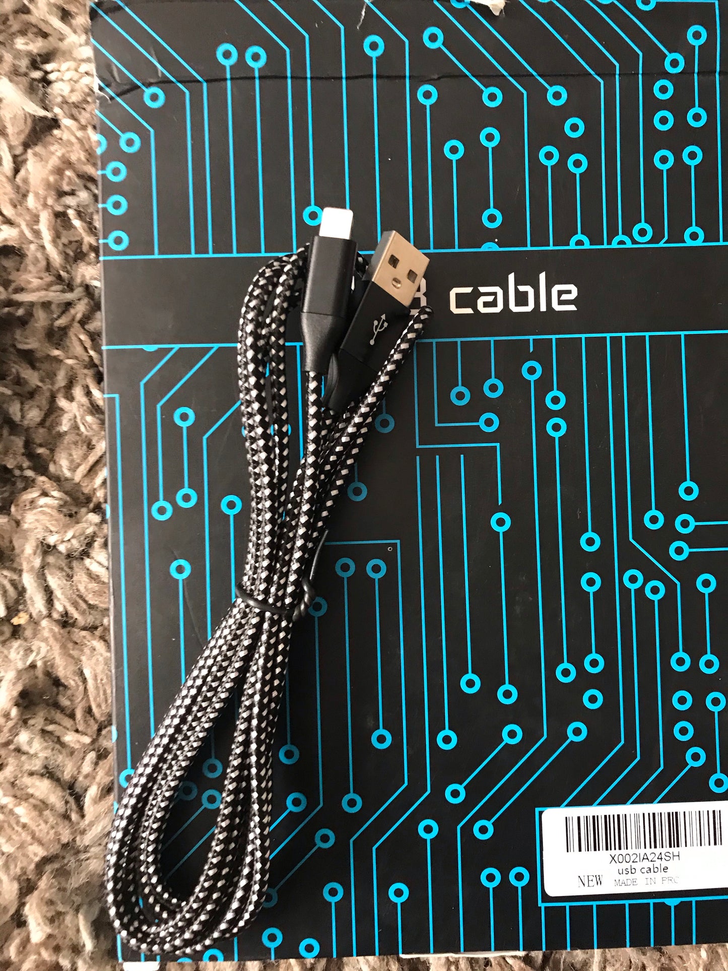 5 pack USB charging nylon braided apple iPhone lightning cables