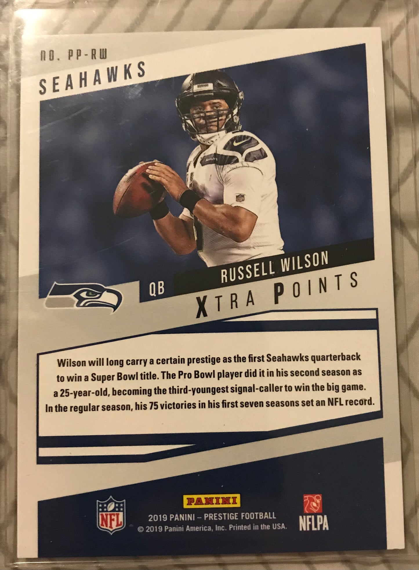2019 Panini Prestige Prestigious Pros Xtra Points Bronze 11/25 Russell Wilson
