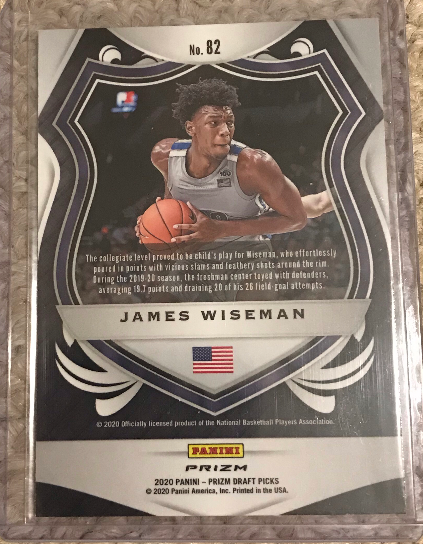 2020-21 Panini Prizm silver disco fast break James Wiseman rookie rc #82 crusade