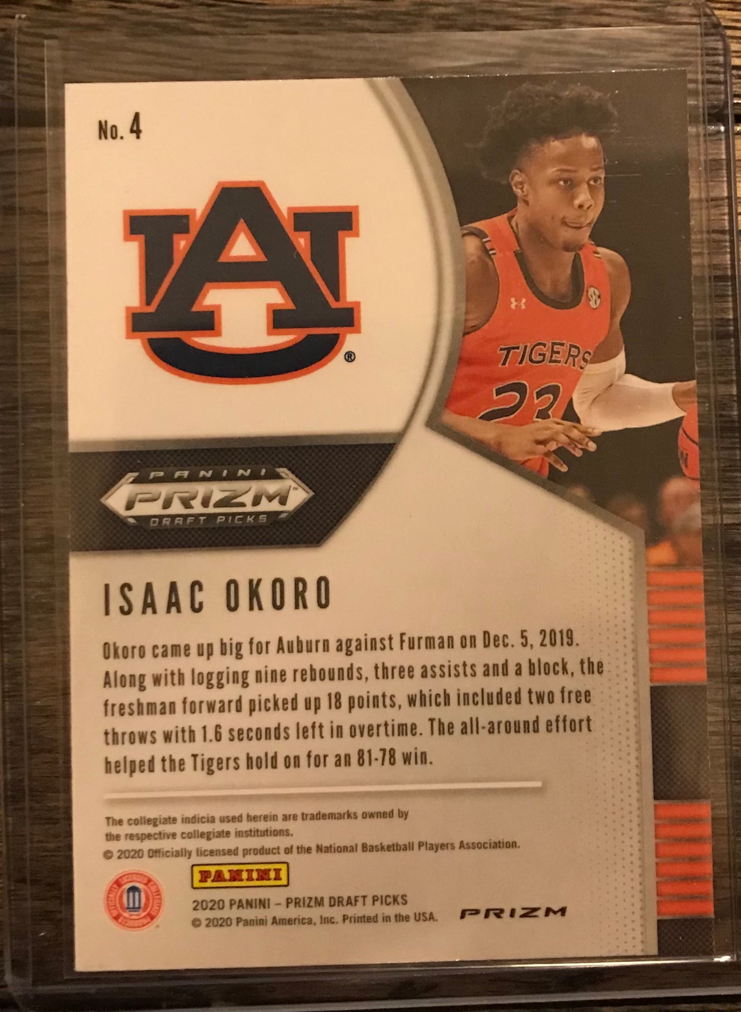 2020-21 Panini Prizm silver Prizm Isaac Okoro #4 rookie rc