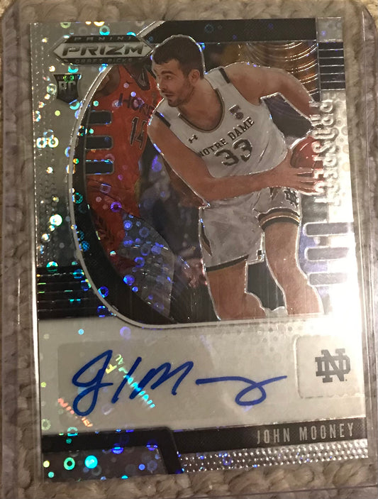 2020-21 Panini Prizm silver disco fast break John Mooney auto autograph rookie rc PA-JO